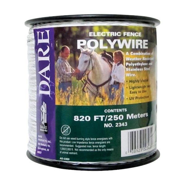 Dare Products Dare Fence Poly Wire 250 M White 2343 - main